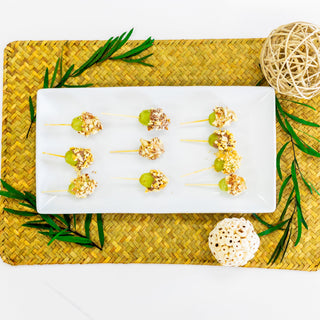 Grapes dipped in melted soft chews and chopped nuts – bariatric recipe by Celebrate Vitamins
