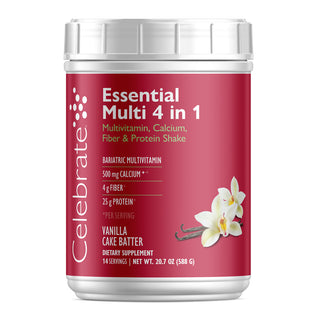 Multivitamina esențială Multi 4 în 1 cu calciu + pudră de proteine 