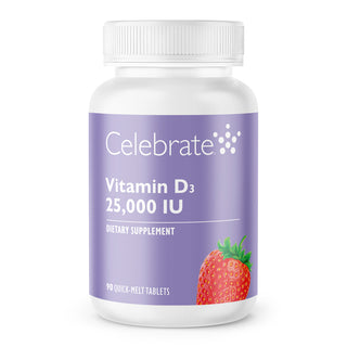 Vitamina D3 625mcg (25.000 UI), Quick-Melt, Berry