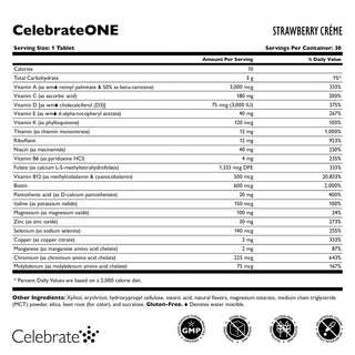 CelebrateONE Bariatric One A Day Multivitamin žuvacia tableta, bez železa 