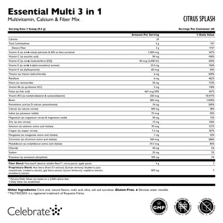 Essential Multi 3 în 1 Multivitamine cu calciu, amestec de băuturi