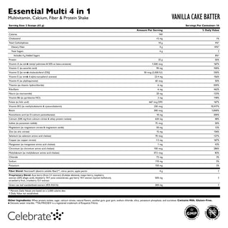 Essential Multi 4 v 1 multivitamín s vápnikom + proteínom, prášok