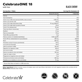 CelebrateONE 18 O dată pe zi Bariatric Multivitamine cu fier, masticabil