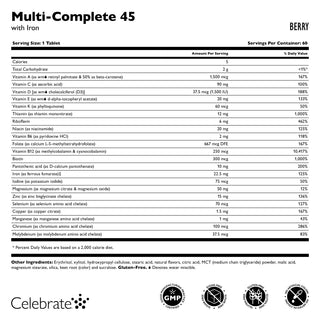 Multi-Complete 45 Bariatric Multivitamine cu fier, masticabil