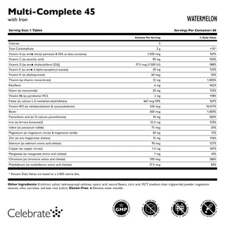 Multi-Complete 45 Multivitamin Bariatric cu Fier 