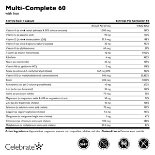 Multi-Complete 60 Bariatric Multivitamine cu fier, capsule