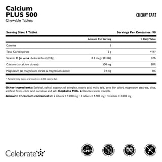 Calciu PLUS 500, masticabil