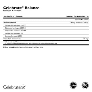 Celebrate® BALANCE Probiotic + Prebiotic, Capsule