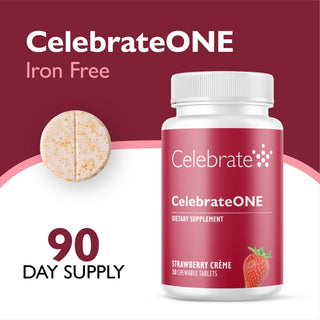 CelebrateONE O dată pe zi Bariatric Multivitamine fără fier, masticabil