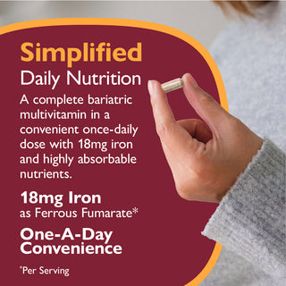 CelebrateONE 18 O dată pe zi Bariatric Multivitamine cu fier, capsule