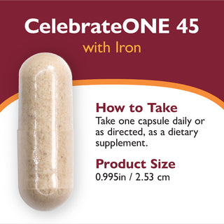 CelebrateONE 45 O dată pe zi Bariatric Multivitamine cu fier, capsule