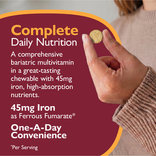 CelebrateONE 45 O dată pe zi Bariatric Multivitamine cu fier, masticabil