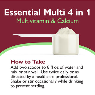 Essential Multi 4 în 1 Multivitamine cu calciu + proteine, pulbere