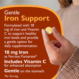 Fier 18 mg + Vitamina C, Masticabil, Orange 