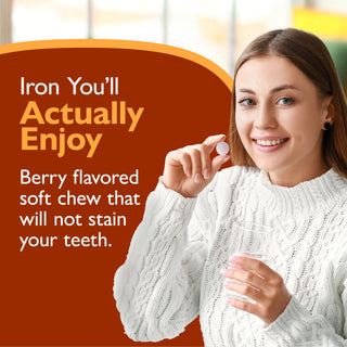 Fier 60 mg + Vitamina C, Masticabil, Berry 