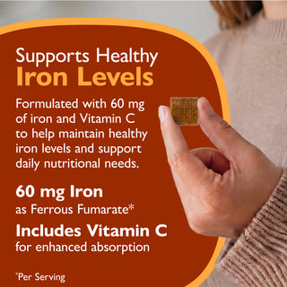 Fier 60 mg + vitamina C, comprimate moi, Twisted Citrus