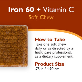 Fier 60 mg + vitamina C, comprimate moi, Twisted Citrus