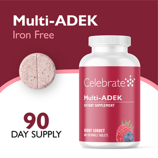 Vitamina Multi-ADEK fără fier, masticabilă, Berry Sorbet