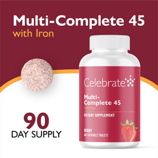 Multi-Complete 45 Bariatric Multivitamine cu fier, masticabil