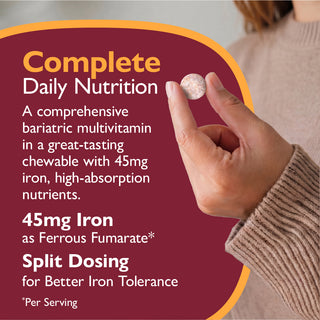 Multi-Complete 45 Bariatric Multivitamine cu fier, masticabil