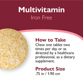 Multivitamine bariatrice fără fier, masticabile