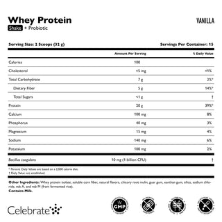 Celebrate® ReBuild Protein + Probiotic, pulbere