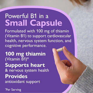 Tiamină Vitamina B1, 100 mg, Capsule
