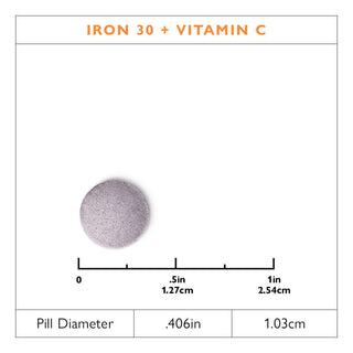 Fier 30 mg + vitamina C, tabletă necomestibilă