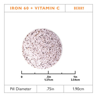 Fier 60 mg + Vitamina C, Masticabil, Berry 